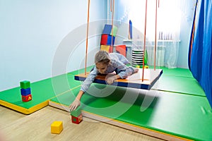 Game with cubes on Platform sensory integration photo