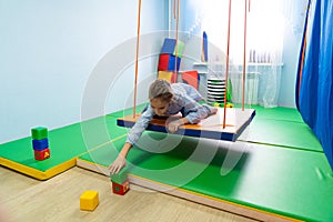 Game with cubes on Platform sensory integration