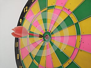 Game of darts on the wall