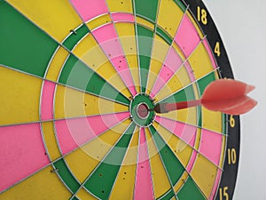 Game of darts on the wall