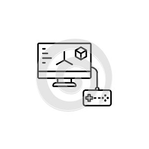 game, design, computer, game controller icon. Simple thin line, outline vector of esport icons for UI and UX, website or mobile
