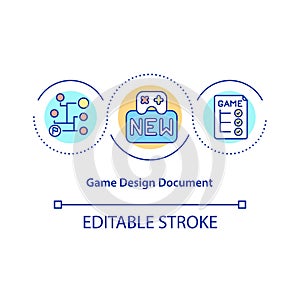 Game design document concept icon