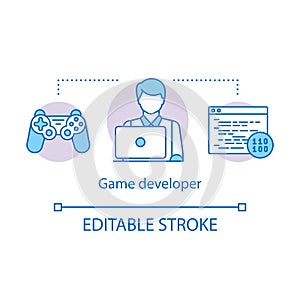 Game developer concept icon