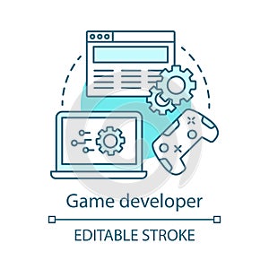 Game developer concept icon