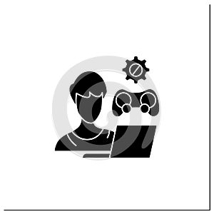 Game developer glyph icon