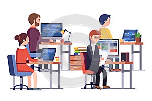 IT or game development company people at work