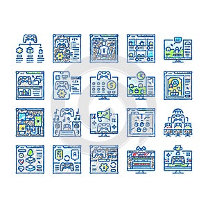 game development computer icons hand drawn