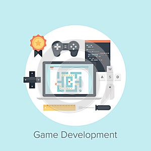 Game Development vector illustration concept