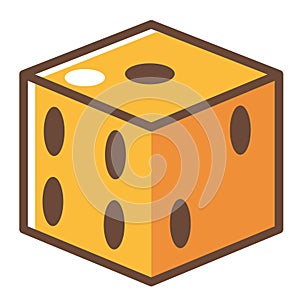 Game dice with holes, square cubes for playing
