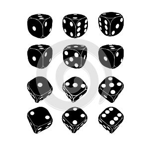 Game dice icons
