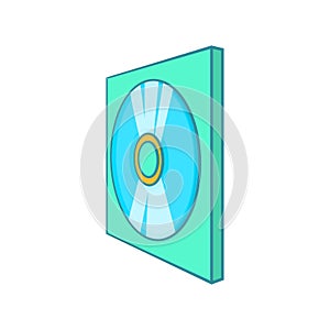 Game disk icon, cartoon style