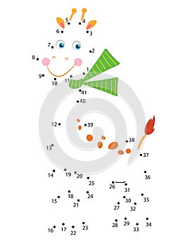 The game of the dots, giraffe