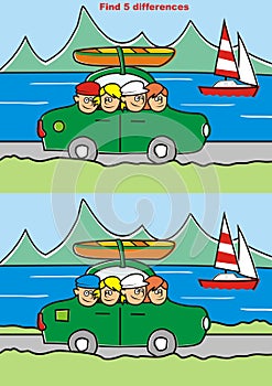 Game, find five differences