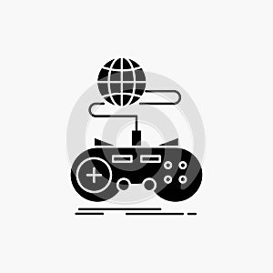 Game, gaming, internet, multiplayer, online Glyph Icon. Vector isolated illustration