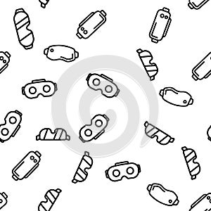 Game Goggles Vector Seamless Pattern