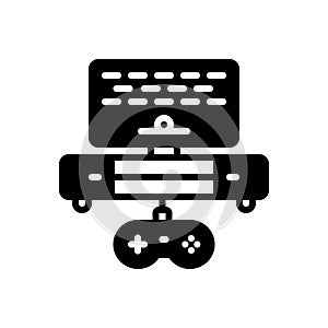 Black solid icon for Game, control and console