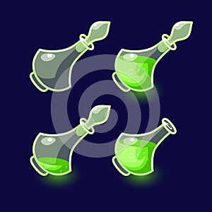 Game icon of magic elixir.