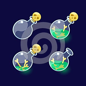 Game icon of magic elixir.