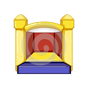 game inflatable castle cartoon vector illustration