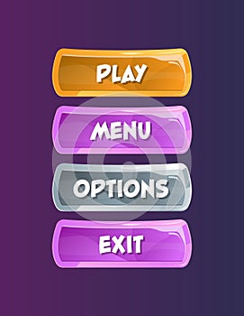 Game interface elements in cartoon style