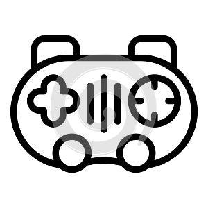 Game joystick icon outline vector. Controller device