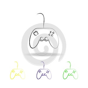 game joystick multicolored icons. Element of electrical devices multicolored icons. Signs, symbols collection icon can be used for