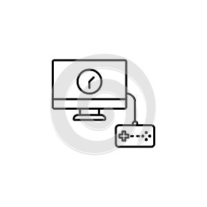 game, lags, computer, game controller icon. Simple thin line, outline vector of esport icons for UI and UX, website or mobile