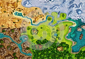 Game Map, Game Board, Top View