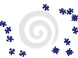 Game mind-breaker jigsaw puzzle dark blue parts