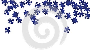Game mind-breaker jigsaw puzzle dark blue pieces