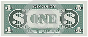 Game money - one dollar bill photo