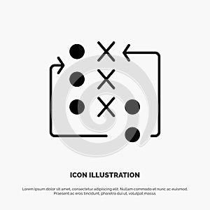 Game, Move, Strategy, Tactic, Tactical solid Glyph Icon vector