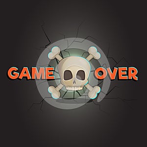 Game over abstract vector game and web background