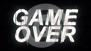 Game Over glitch sign