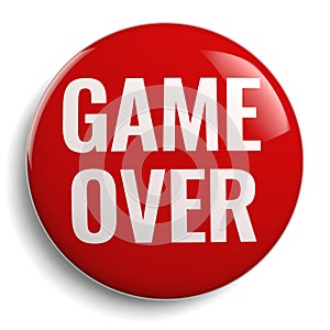 Game Over Red 3D Icon