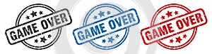 game over stamp. game over round isolated sign.