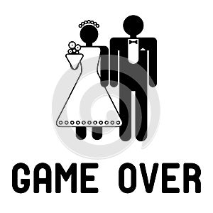 Game Over wedding photo