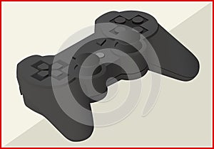Game pad isometric flat vector 3d