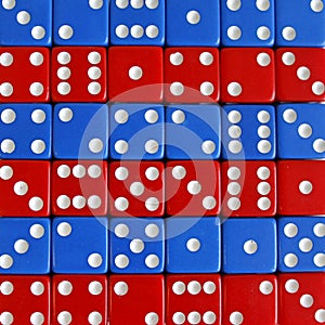 Game play dice rot blau number random