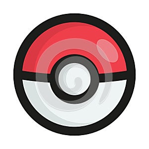Game Pokeball outline icon. Pokemon container Vector illustration
