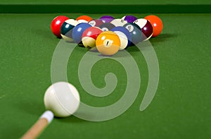 A game of Pool or billiards