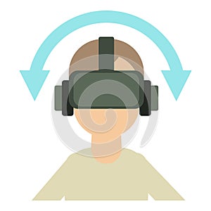 Game reality glasses icon, cartoon style