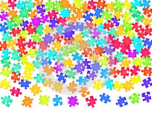Game riddle jigsaw puzzle rainbow colors pieces
