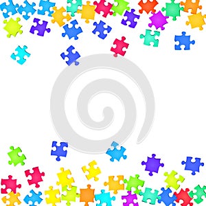 Game riddle jigsaw puzzle rainbow colors pieces