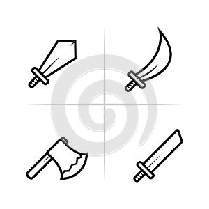 Game RPG and MMORPG weapon icons