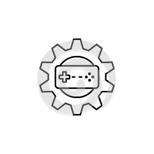 game, setting, game controller icon. Simple thin line, outline vector of esport icons for UI and UX, website or mobile application