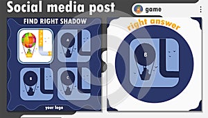 Game social media post iright shadow