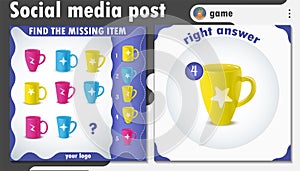 Game social media post missing item