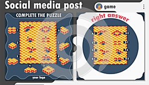 Game social media post puzzle