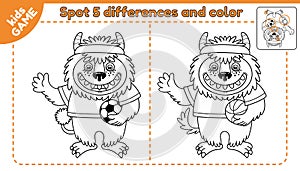 Game spot differences and color cartoon monster-1